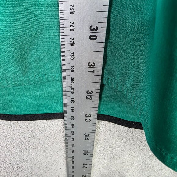 Womens Catherines Green Tunic Top Black Embellished Panel & 3/4 Sleeves Size 5X - Picture 6 of 8